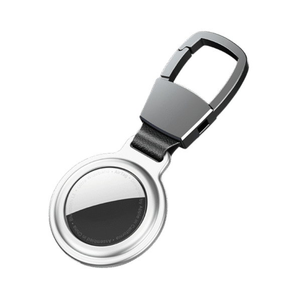 Premium Silver Aluminum Airtag Holder