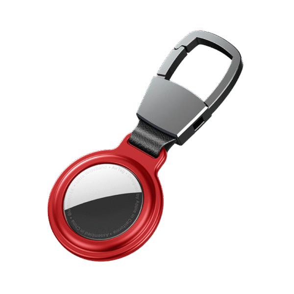 Premium Red Aluminum Airtag Holder