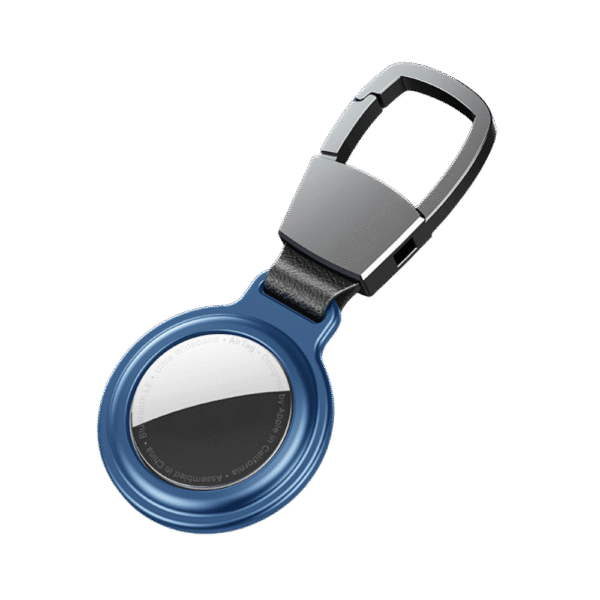Premium Navy Aluminum Airtag Holder